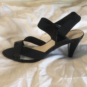 Strappy Black Comfortable Heels
